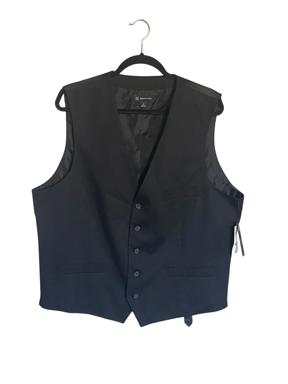 INC International Concepts Men's Black Slim Dress Vest